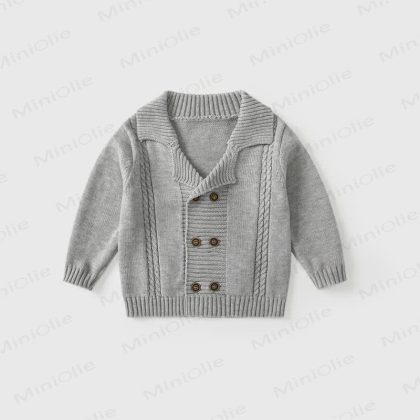 Baby Toddler Lapel Knitted Cardigan