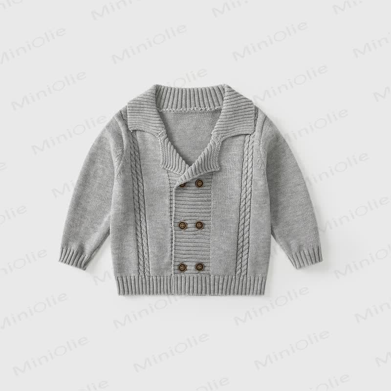 Baby Toddler Lapel Knitted Cardigan