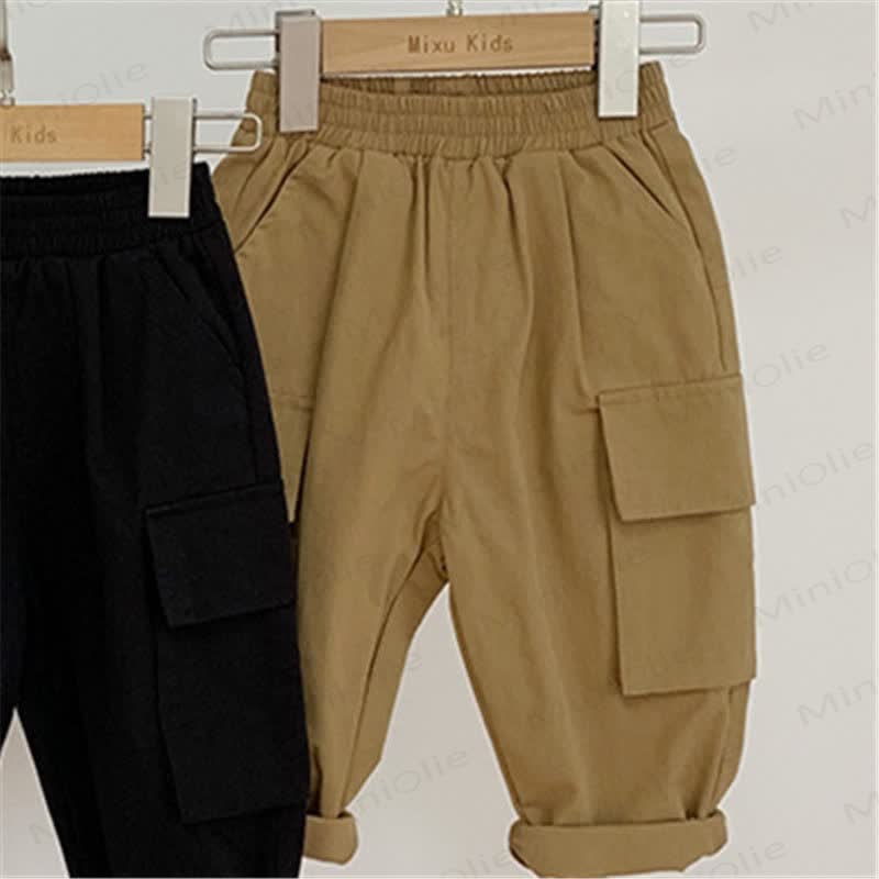 Toddler Boy Worker Solid Color Pants