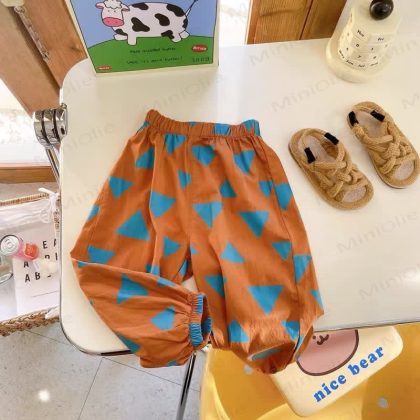 Toddler Triangle Brown Casual Jogger Pants