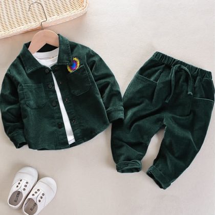 Baby Toddler 2-Piece Corduroy Polo Set