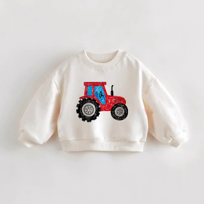 Baby Toddler Red Vehicle Sweatshirt
