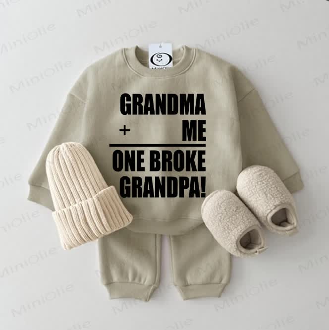 GRANDMA+ME=ONE BROKE GRANDPA Baby 2-piece Set