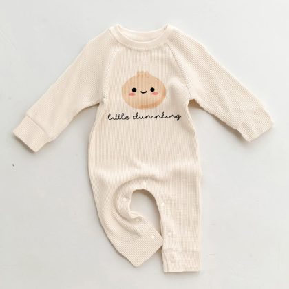 LITTLE DUMPLING Baby Waffle Romper
