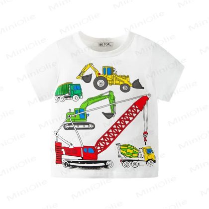 Kid Boy Construction Vehicles T-Shirt