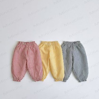 Toddler Vertical Striped Simple Jogger Pants