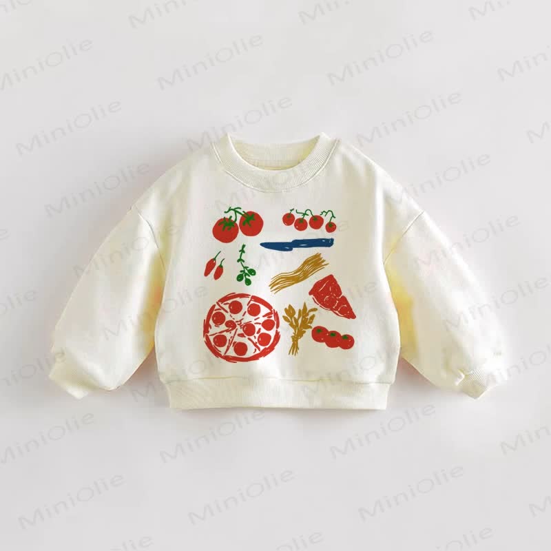 Baby Pizza Foods Toddler Sweatshirt