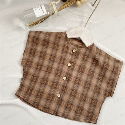Baby Toddler Plaid Sleeveless T-Shirt