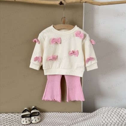 Baby Girl 2-Piece Pink Bow Sweet Set