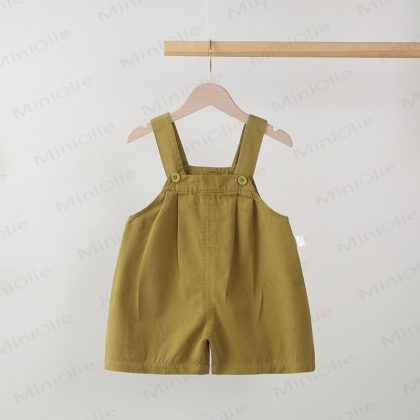 Toddler Solid Color Unisex Overalls