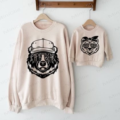 PAPA/BABY BEAR Beige Family Sweatshirt