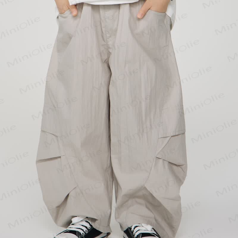 Kid Boy Plain Worker Loose Pants