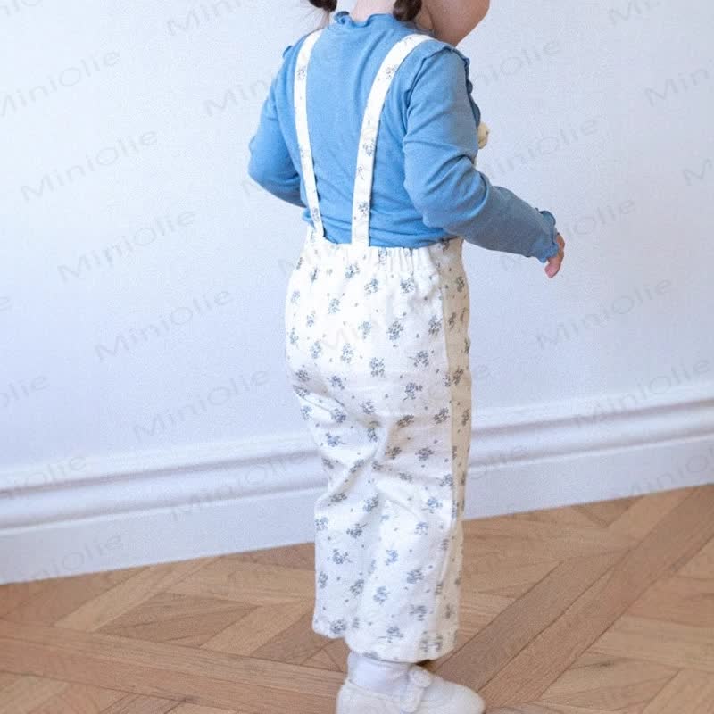 Baby Toddler Floral Solid Color Overalls