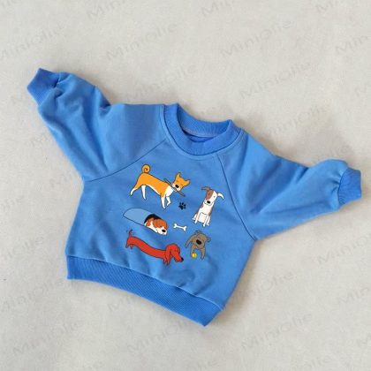 Baby Toddler Dogs Blue Sweatshirt