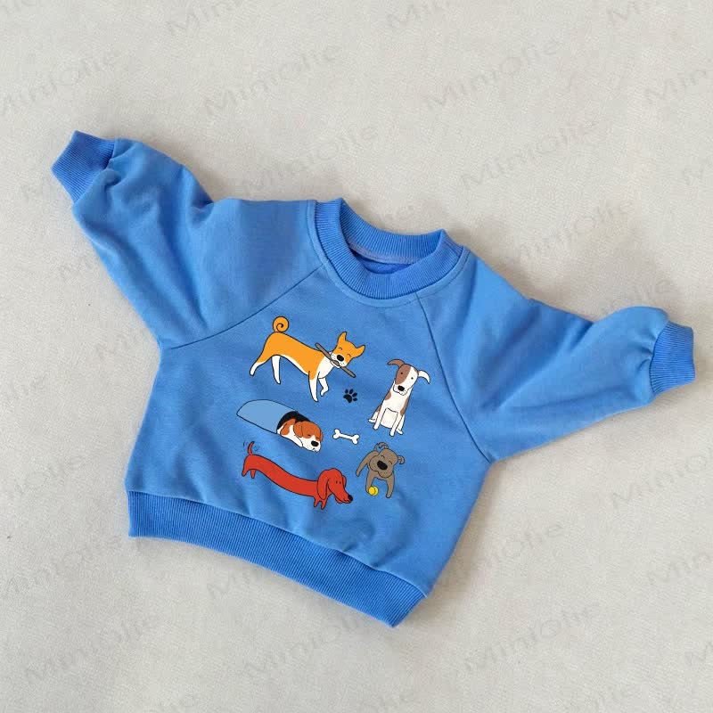 Baby Toddler Dogs Blue Sweatshirt