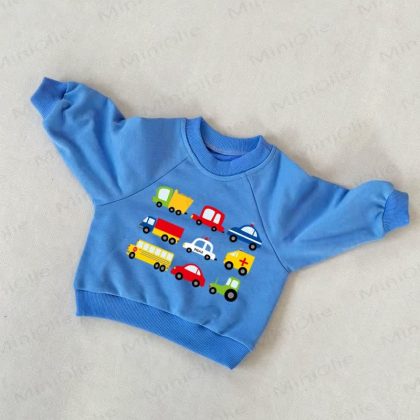 Baby Toddler Special Vehicles Blue Sweatshirt