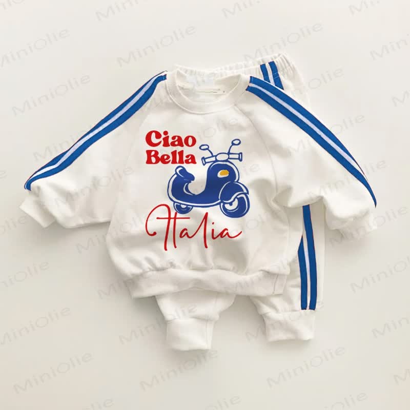 CIAO BELLA ITALIA Baby Blue Striped 2-piece Set