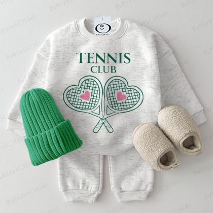 TENNIS CLUB Baby 2-piece Light Grey Set