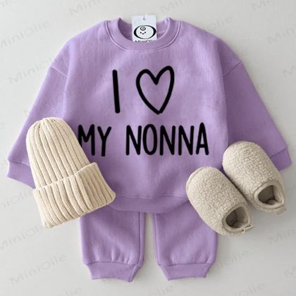 I ❤ MY NONNA Baby 2-piece Purple Set