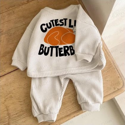 CUTEST LIL BUTTERBALLBaby 2-Piece Waffle Set