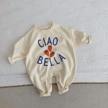 CIAO BELLA Strawberry Beige Romper