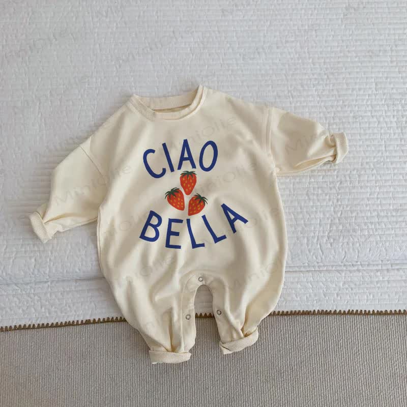 CIAO BELLA Strawberry Beige Romper