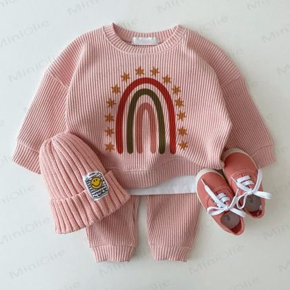Baby Pink Rainbow 2-Piece Set