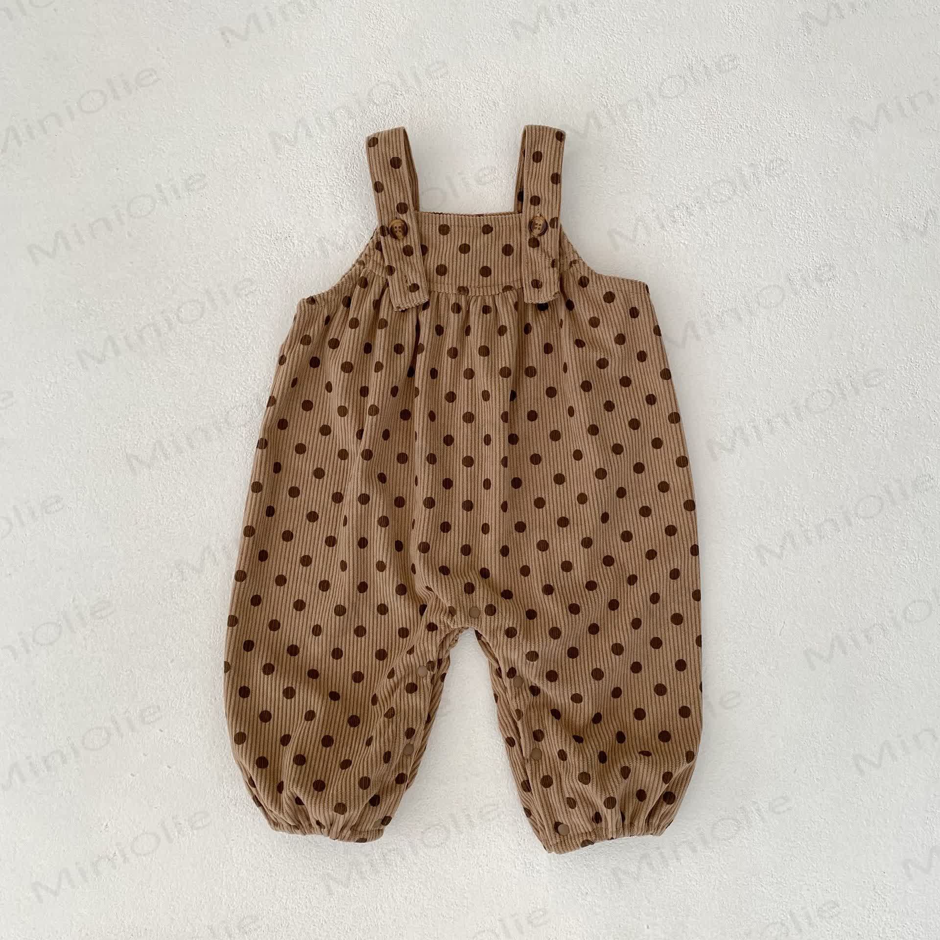 Baby Girl Polka Dot Overalls