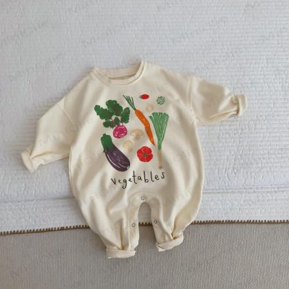VEGETABLES Baby Beige Romper
