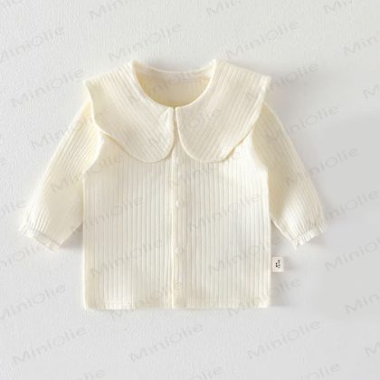 Baby Solid Color Shawl Cardigan T-shirt