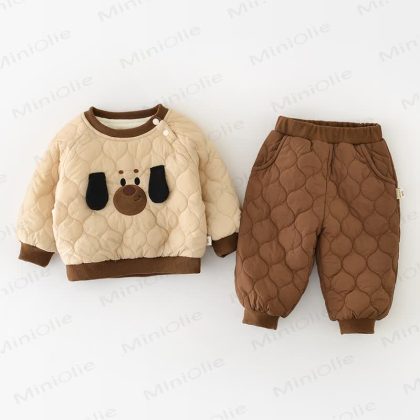 Baby Dog Fleece Lined 2-piece Set