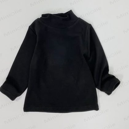 Kid Turtleneck Solid Color T-shirt
