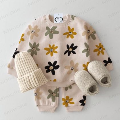 Baby Beige 2-piece Flower Set