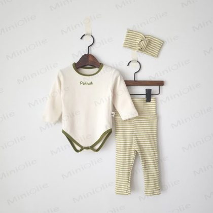 PEANUT Baby Stripe 3-piece Set