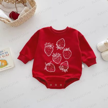 Baby Strawberry Red Bodysuit