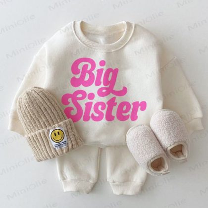 BIG SISTER Baby 2-piece White Set