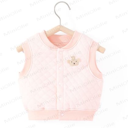 Baby Solid Color Quilted Vest Outerwear
