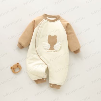 Baby Quilted Angel Bear Romper