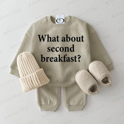 WHAT ABOUT SECOND BREAKFAST? Baby Grey Green 2-piece Set