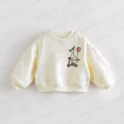 Baby Toddler Goose Balloon Cream Sweatshirt