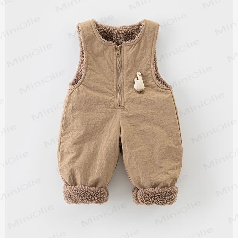 Baby Sleeveless Woven Goose Doll Romper
