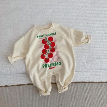 FRUIT MARKET PALERMO SICILY Baby Toddler Beige Romper