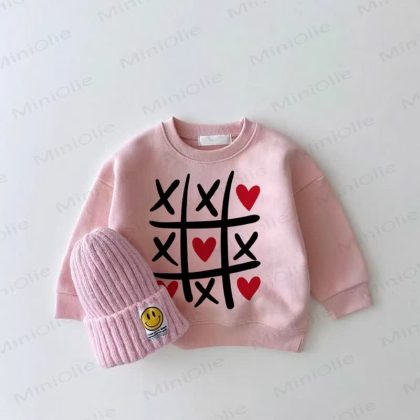Baby Girl Pink Heart Sweatshirt