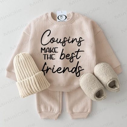 COUSINS MAKE THE BEST FRIENDS Baby 2-piece Beige Set