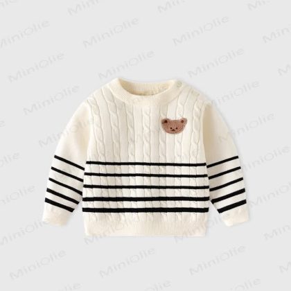 Baby Toddler Striped Cable Knit Sweater