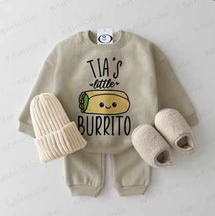 TIA'S LITTLE BURRITO Baby 2-piece Grey Green Set
