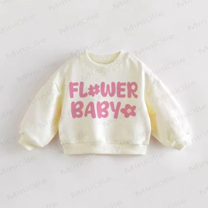 FLOWER BABY Baby Toddler Cream Sweatshirt