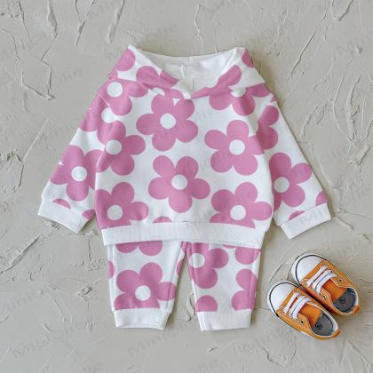 Baby Flower Hoodie 2-piece Set