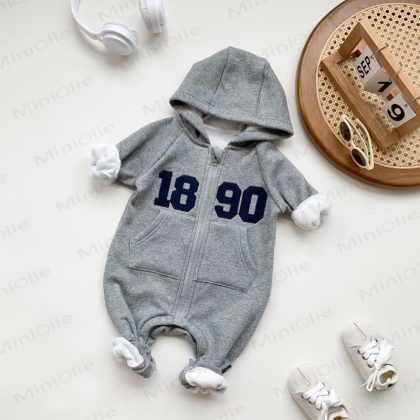 Baby Vintage Hooded Romper