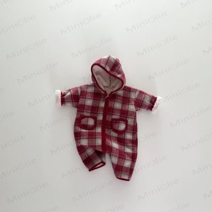 Baby Plaid Fleece Romper